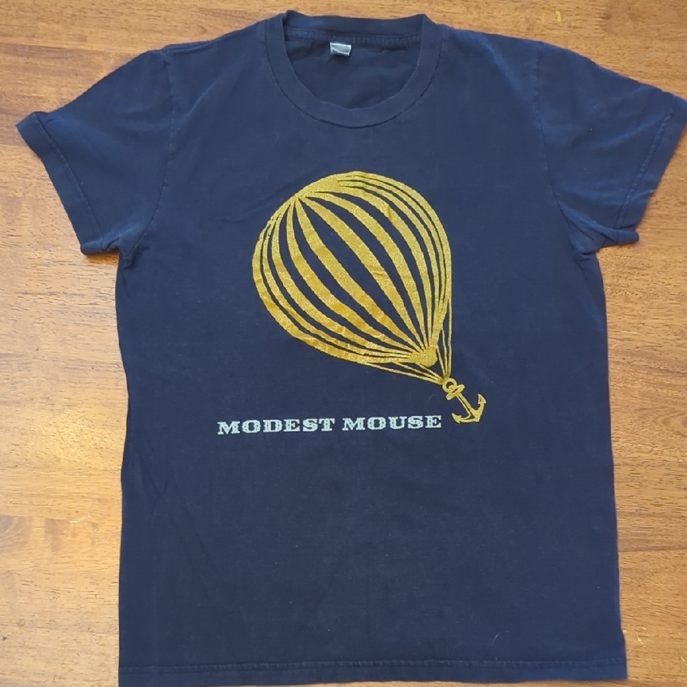 Women's Large Navy Blue Modern Mouse Tee By American Apparel